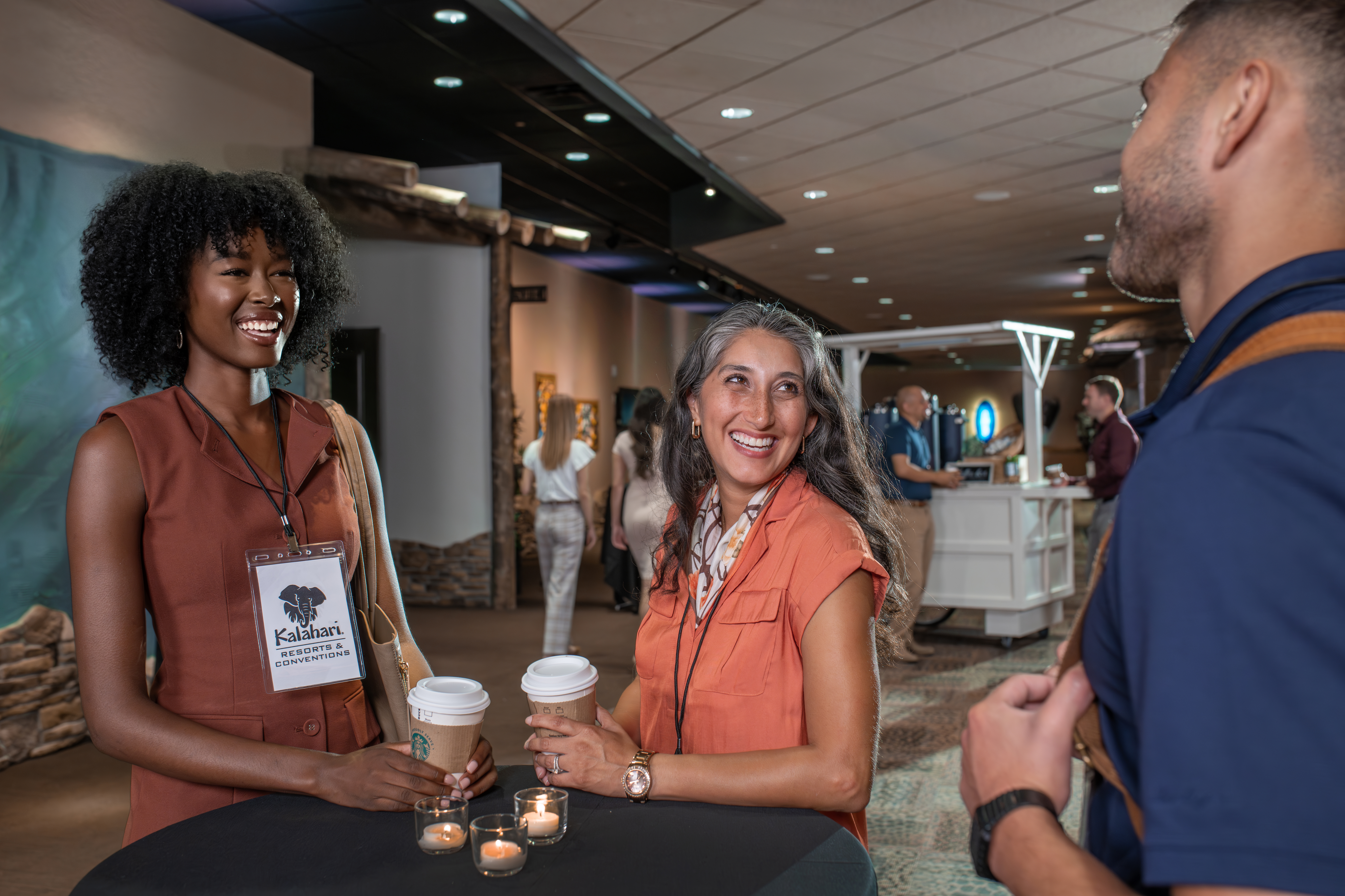 People enjoying a coffee break