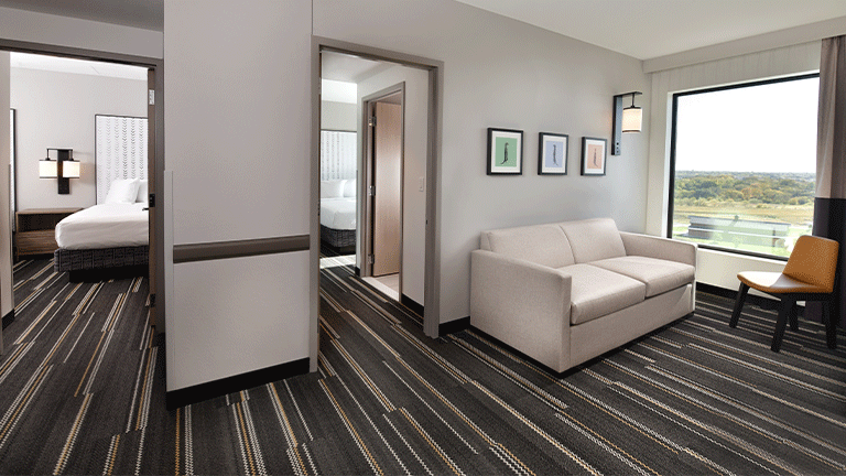 2 Bedroom 2 Bathroom Living Room Suite Floor Plan